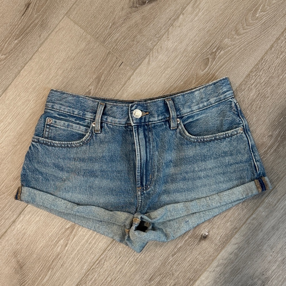 Garage Denim Low Rise Cuffed Shorts